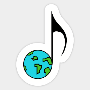 The world of music Sticker